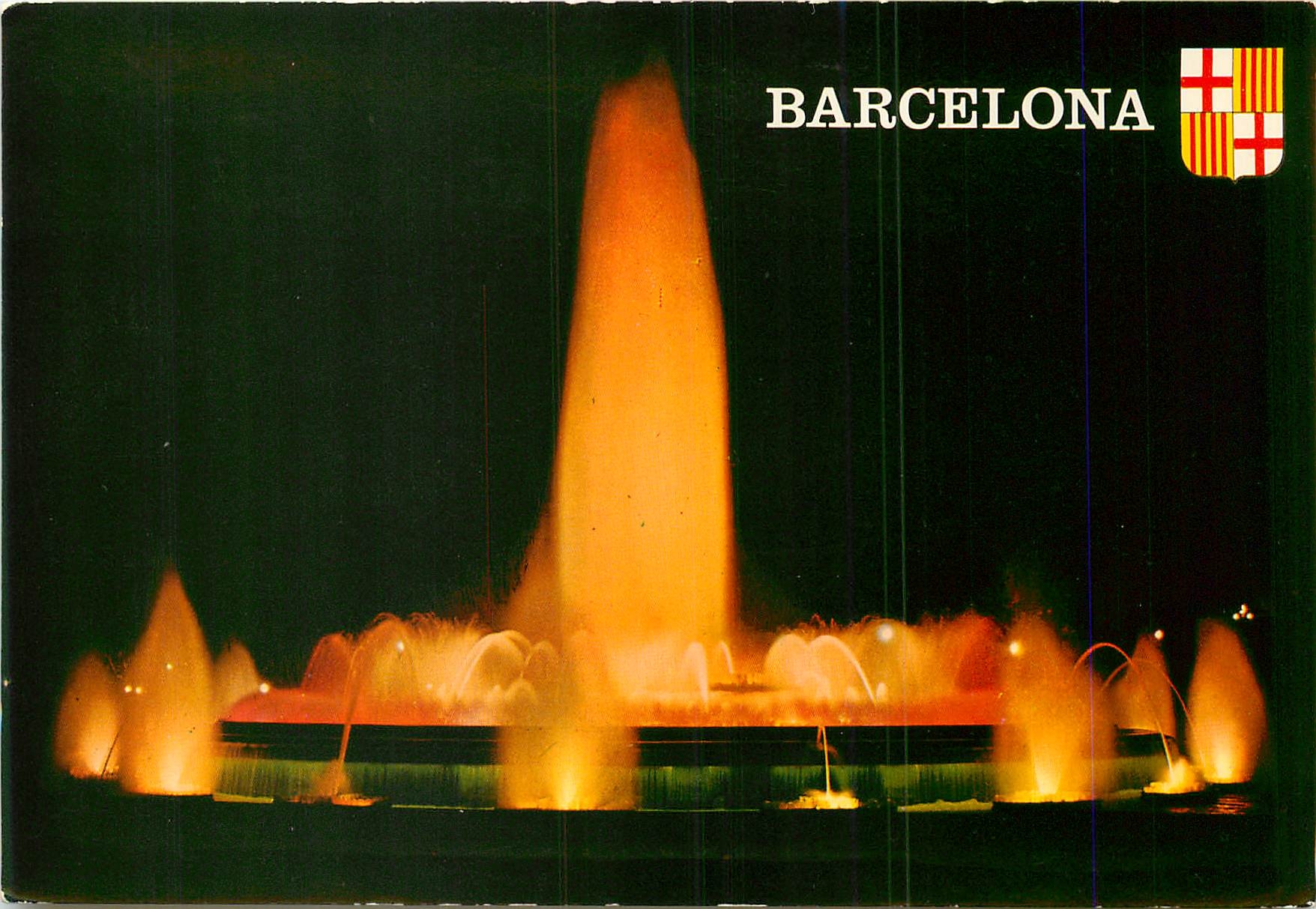 CPM Barcelona Fontaine Monumentale Lumineuse a Montjuich