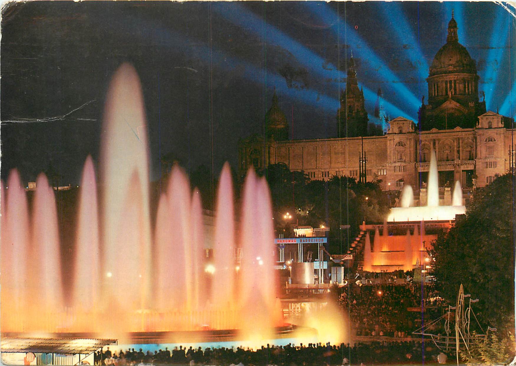 CPM Barcelona Parc de Montjuich Palais National de l'Art et Fontaine Monumentale