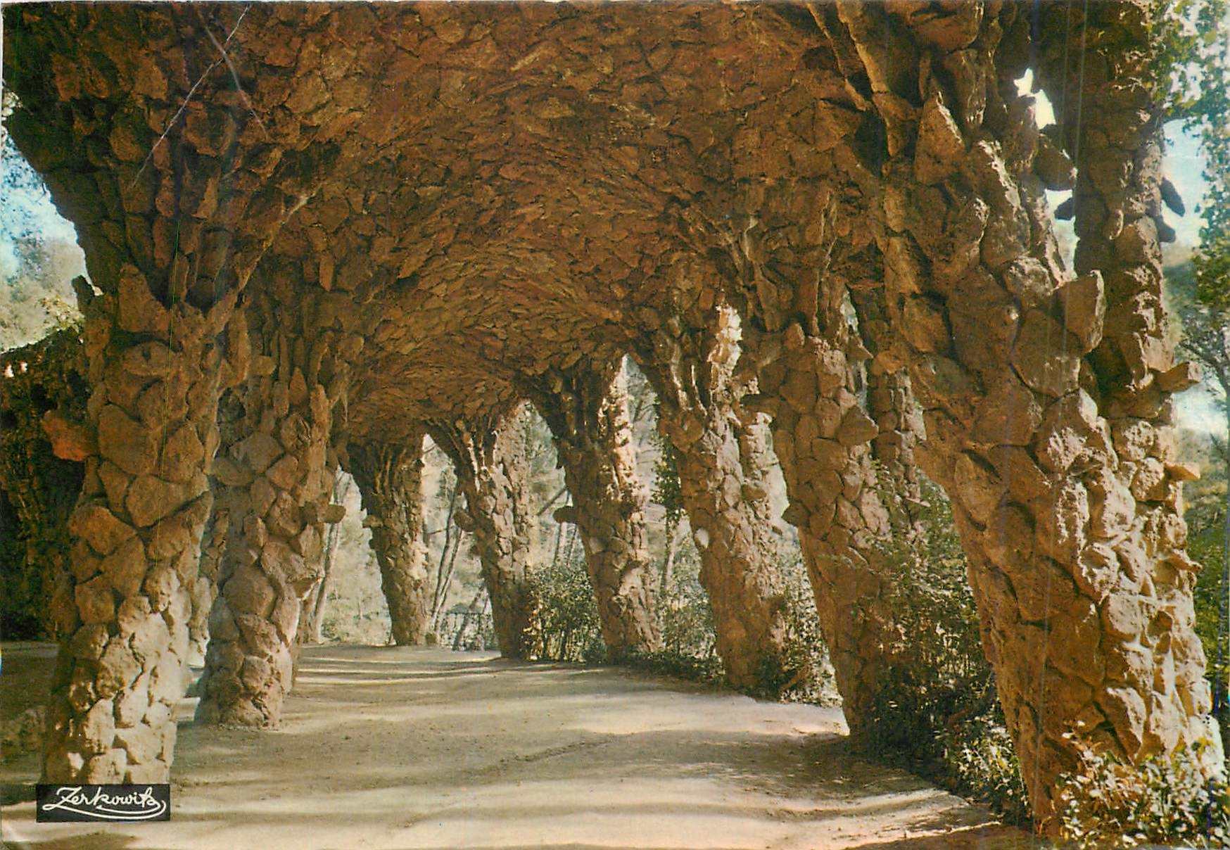 CPM Barcelona Parc Guell Detail Arcades