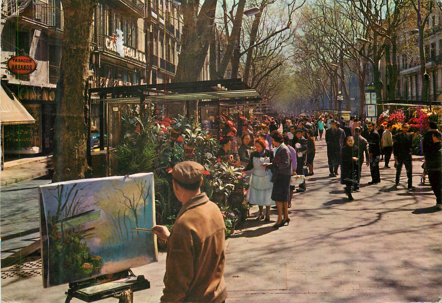 Rambla de las Flores — Barcelone — A. ZERKOWITZ, n°2099