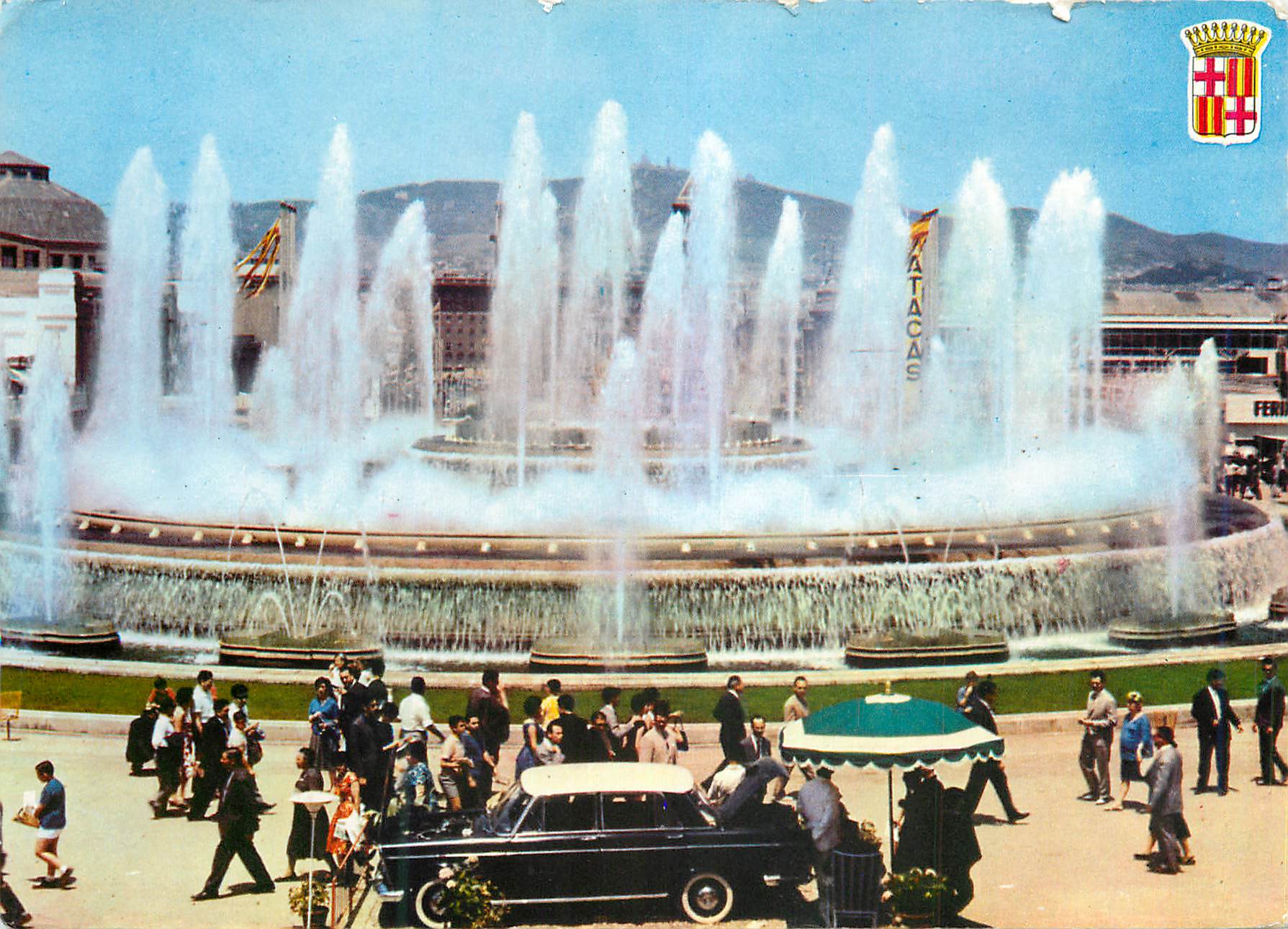 CPM Barcelona Fontaine Monumentale a Montjuich