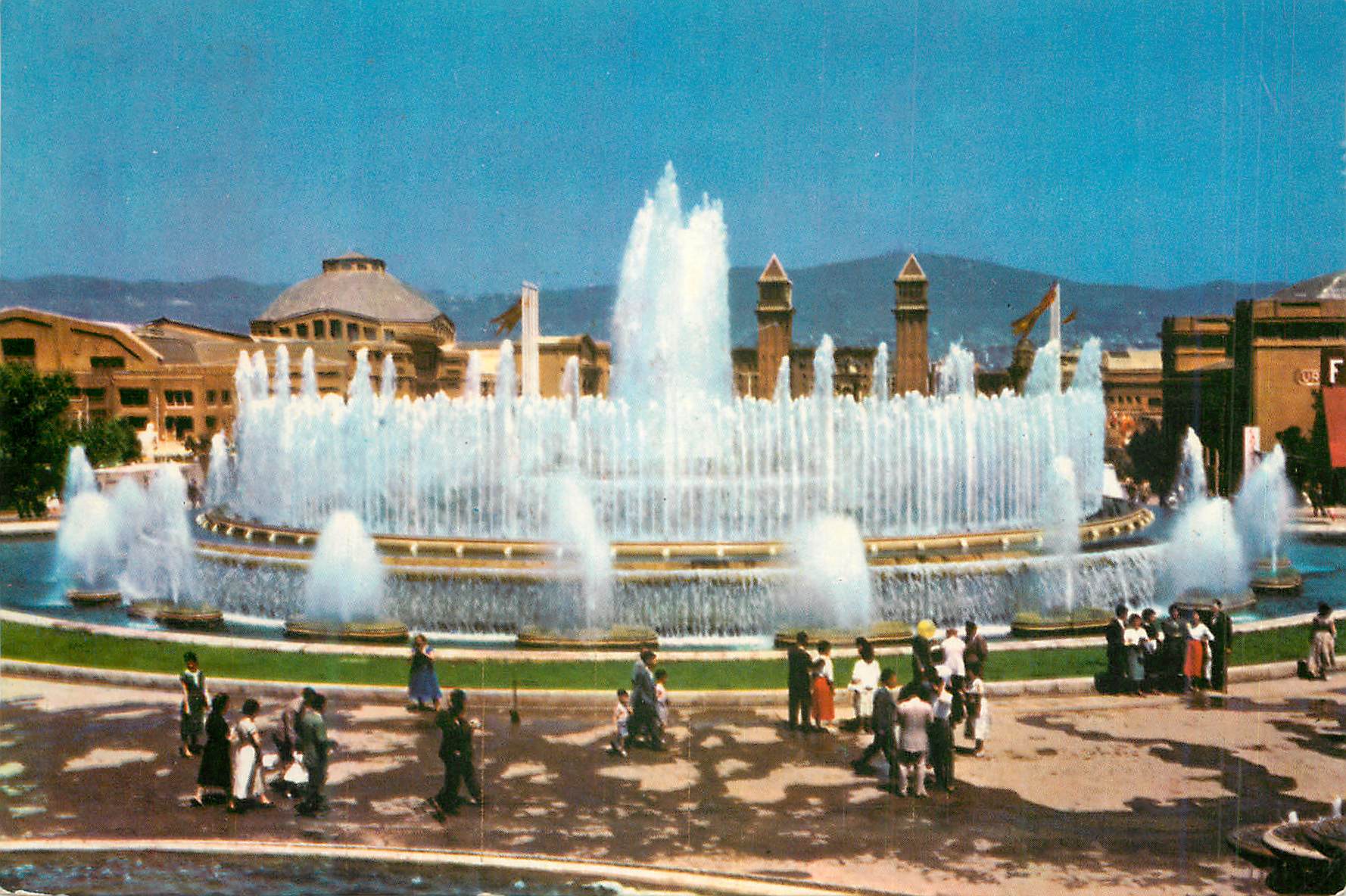 CPM Barcelona Parc de Montjuich Fontaine Magique