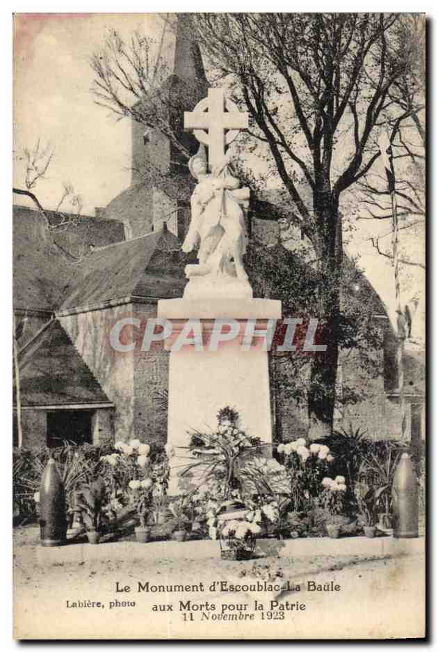 Monument d'Escoublac les Bains Aux morts pour la patrie 11 novembre 1923