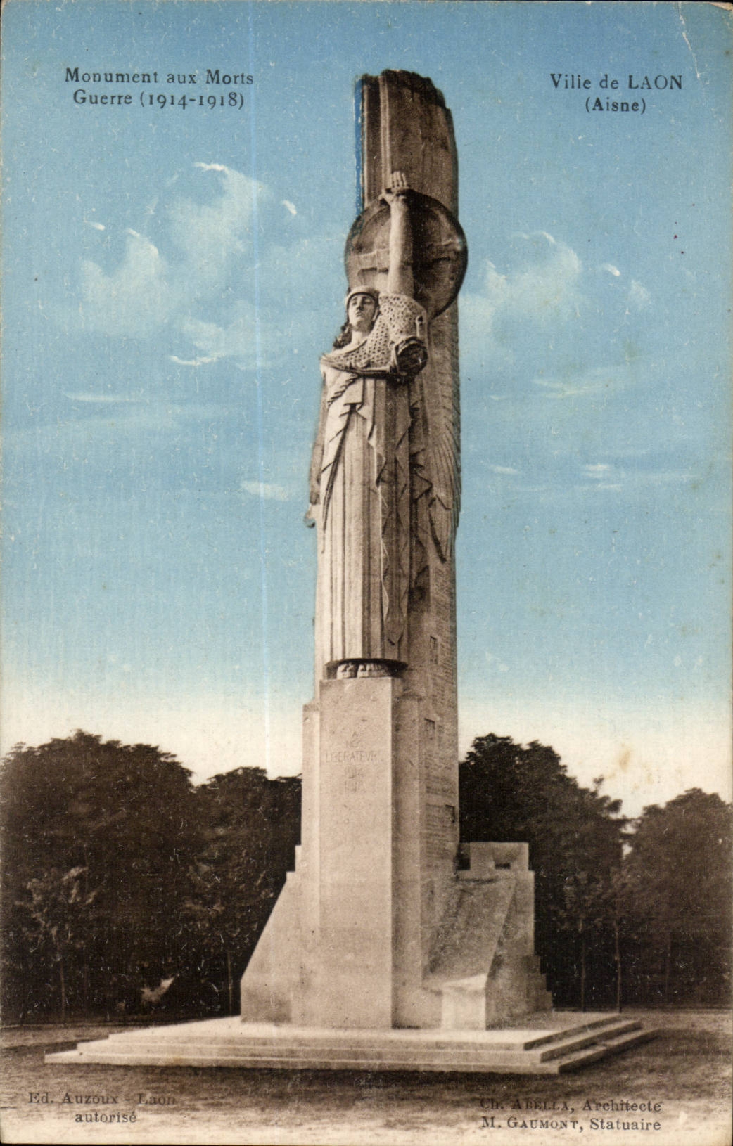 Monument aux morts CPA Ville de laon 