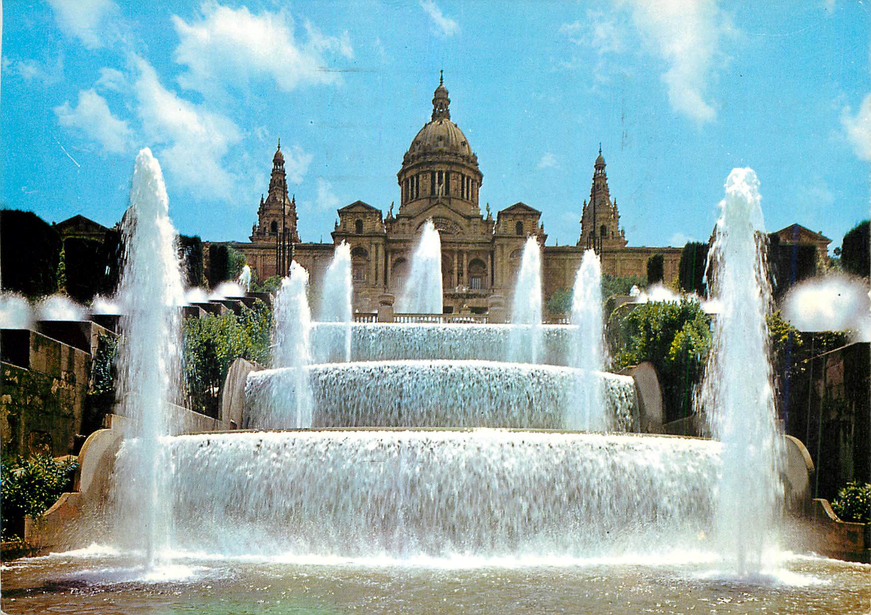 CPM Barcelona Parque de Montjuich Fontaine Magique