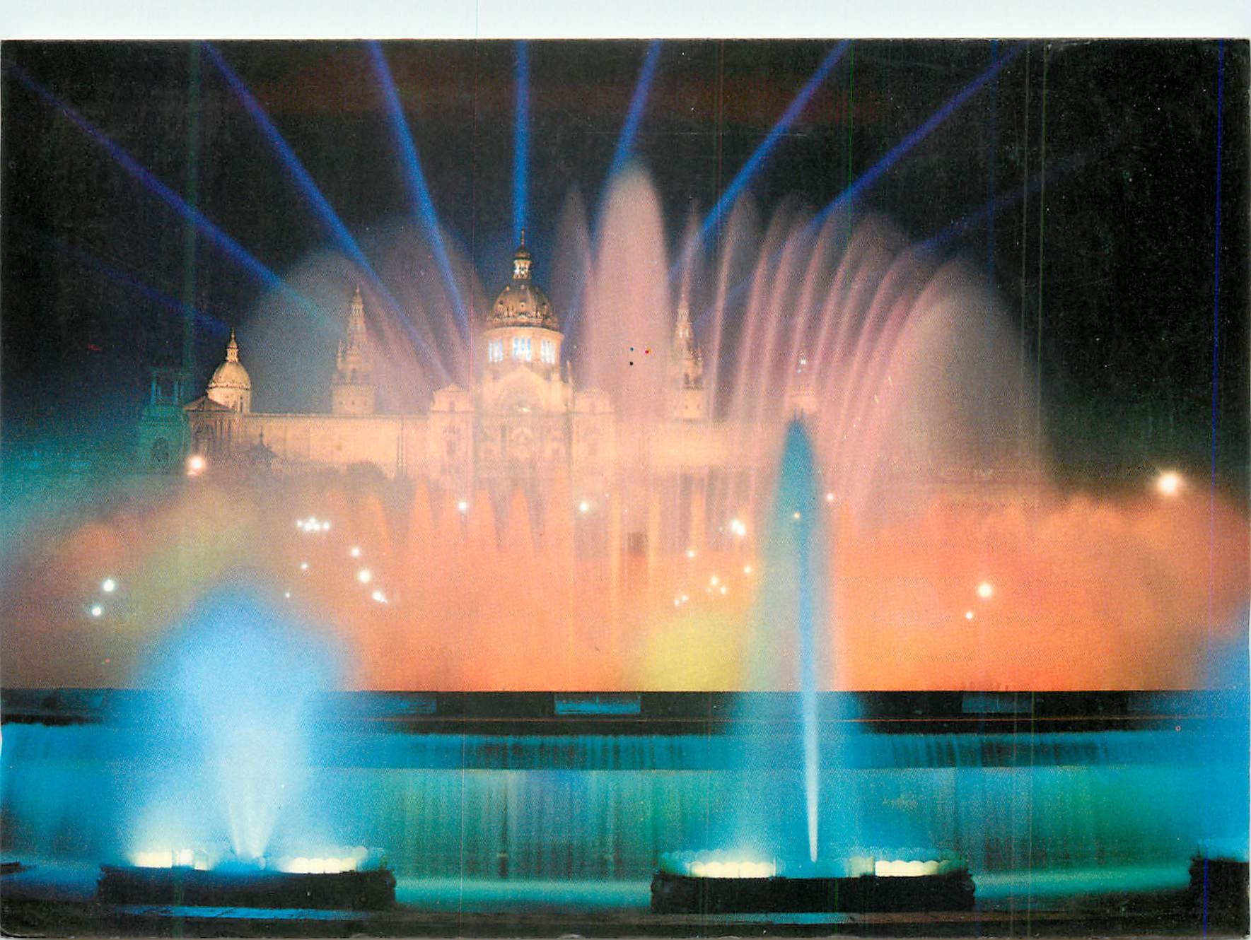 CPM Barcelona Montjuich Fontaine Monumentale Illuminee