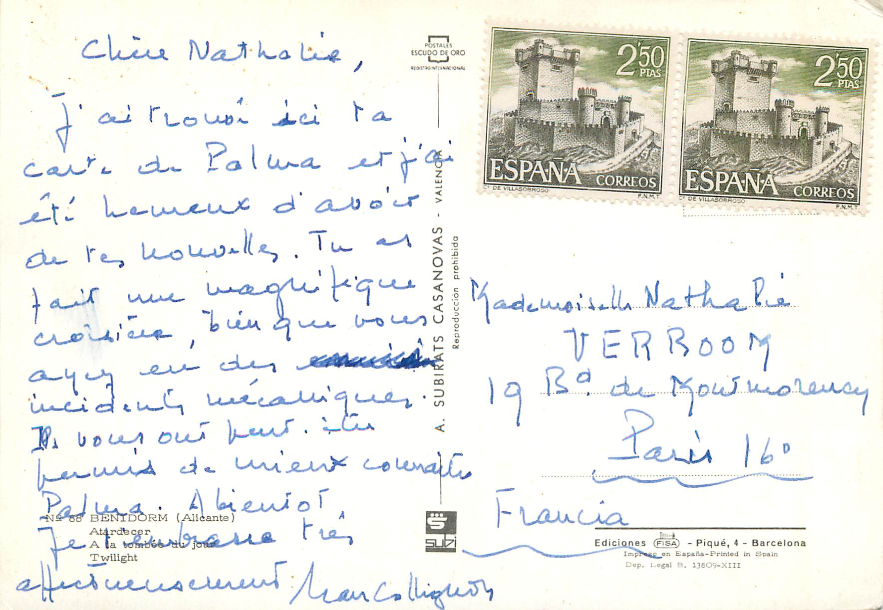 CPM Benidorm (Alicante) — Verso