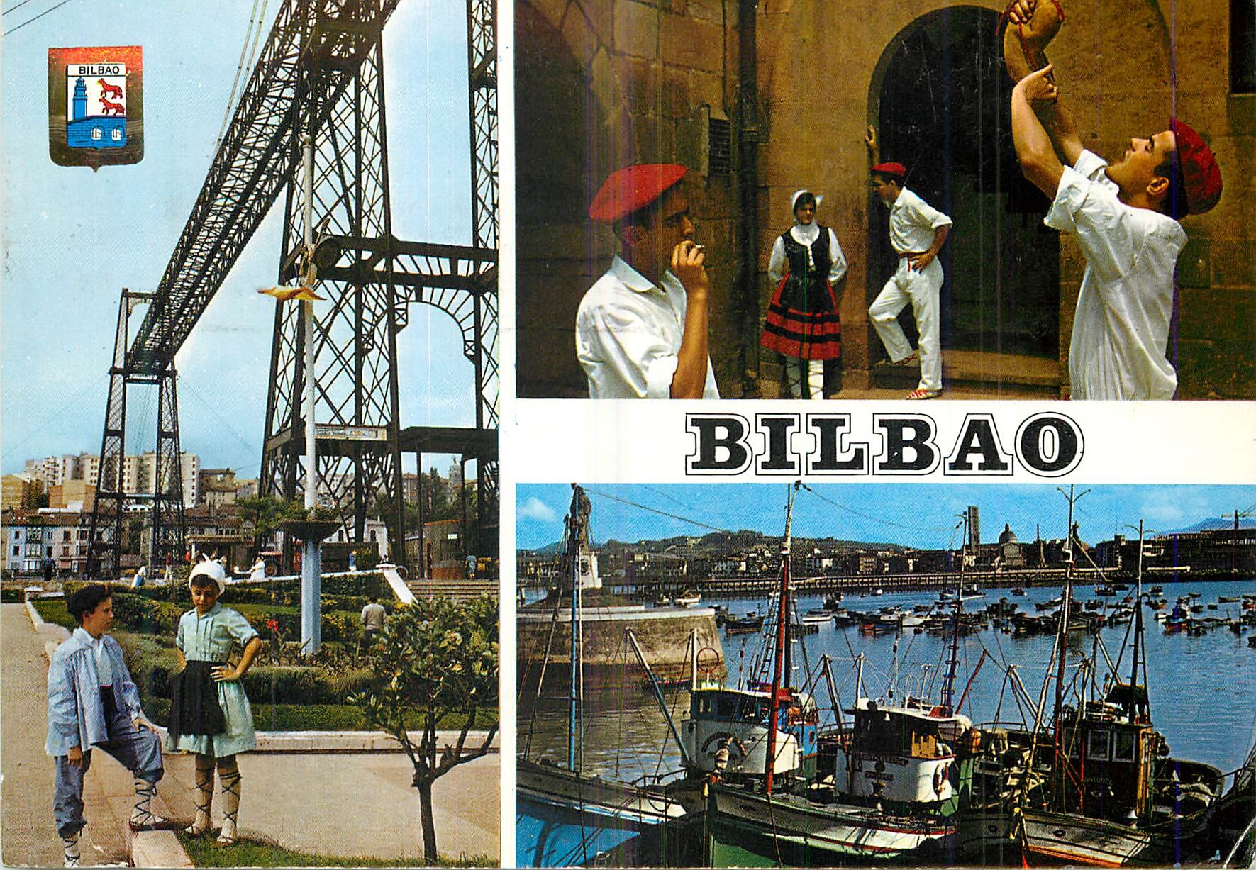 CPM Bilbao Puente Colgante y Jardines Bateaux