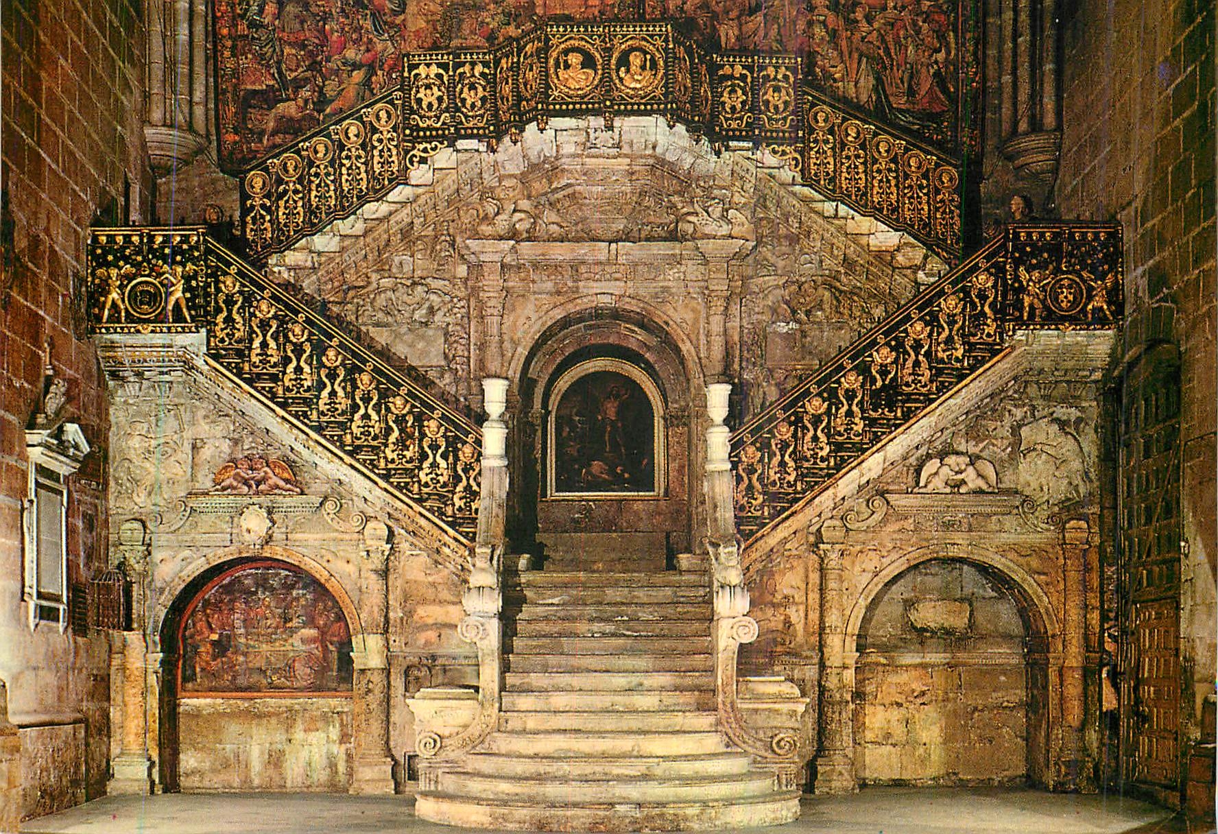 CPM Burgos Diego de Siloe Escalier Dore (XVI) Siecle)
