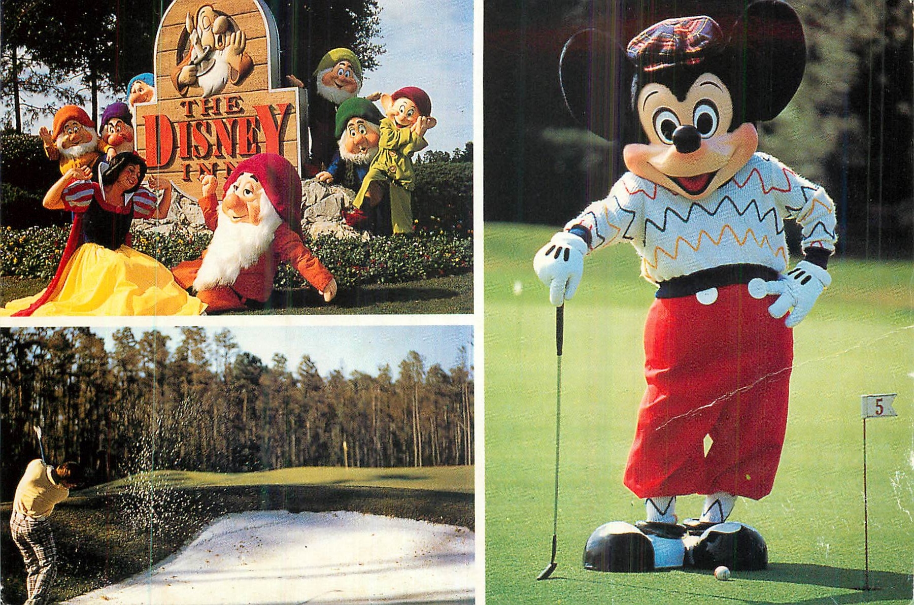 CPM The Disney a Goofy Round of Golf Disneyland Mickey Blanche Neige