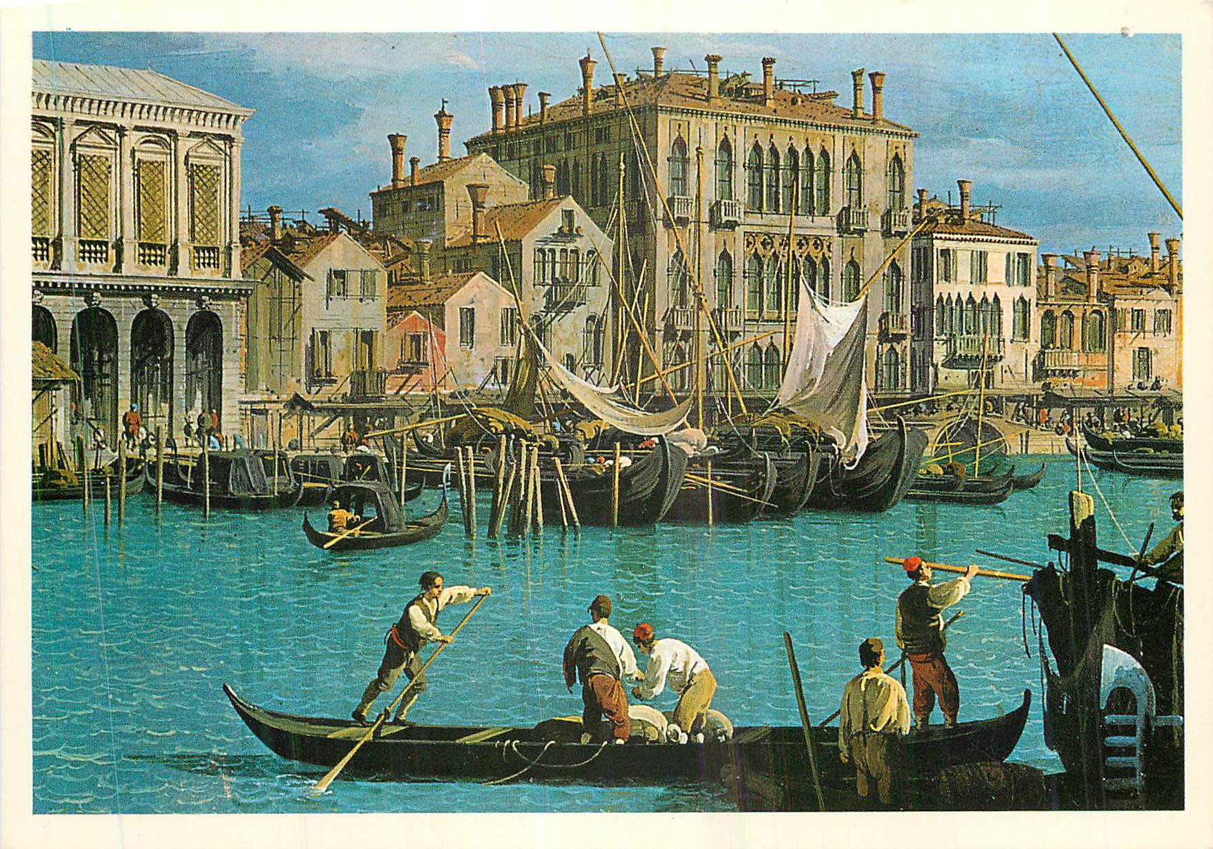 CPM Canaletto 1697 1768 Venise la Rive des Prisons (Detail) Bateaux
