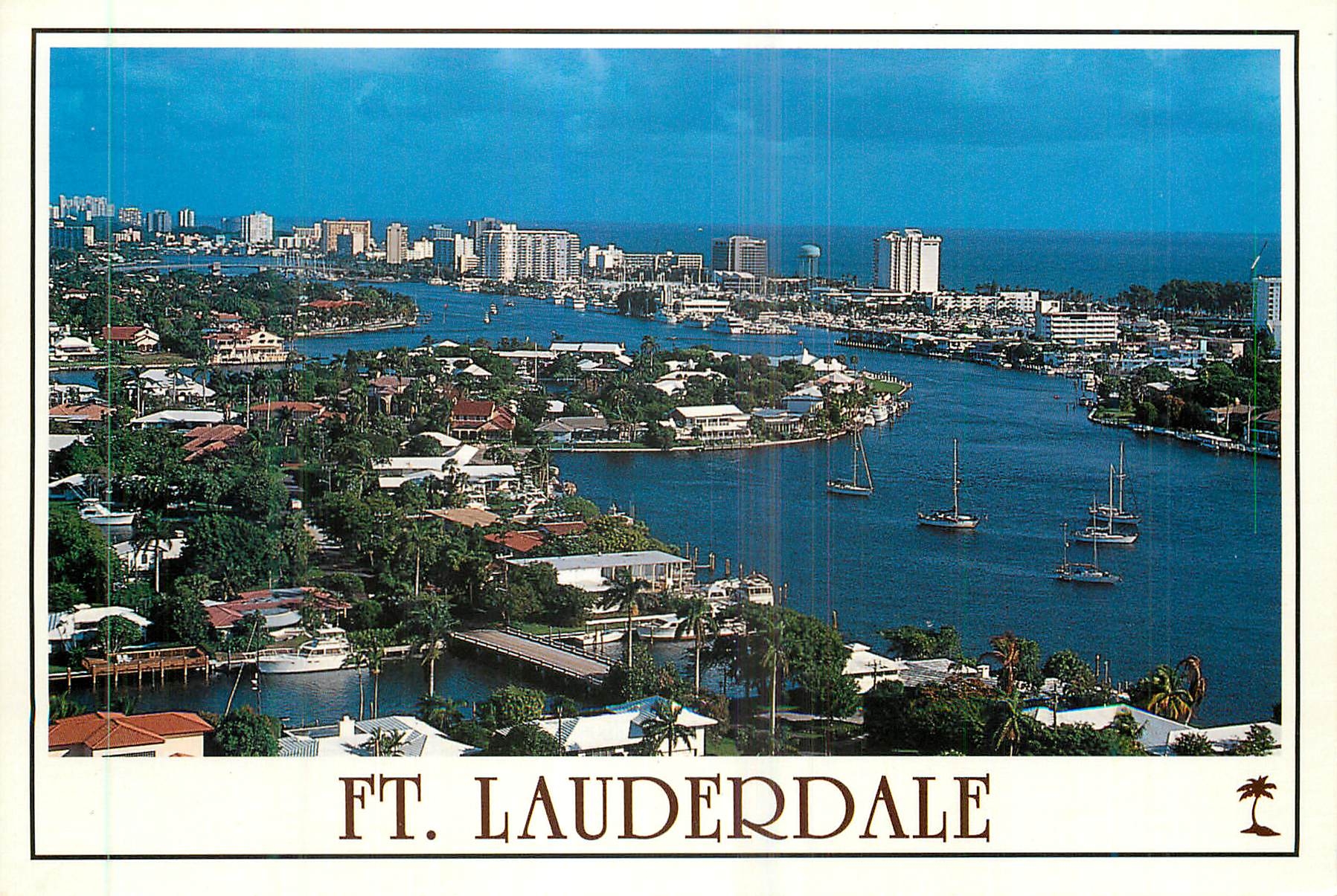 CPM FT Lauderdale the Intracoastal Waterway Looking North in Beautiful Ft Lauderdale