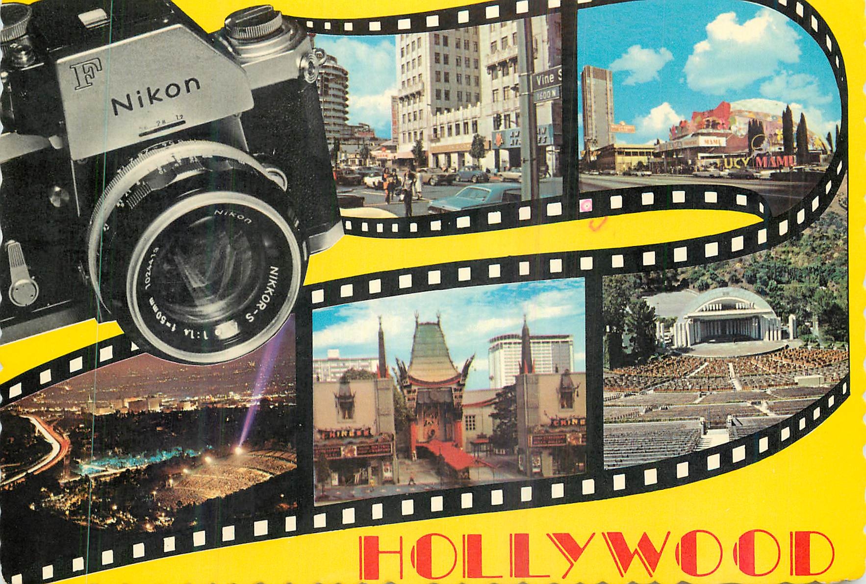 CPM Greeting from Hollywood Tne Nation's Glamour City