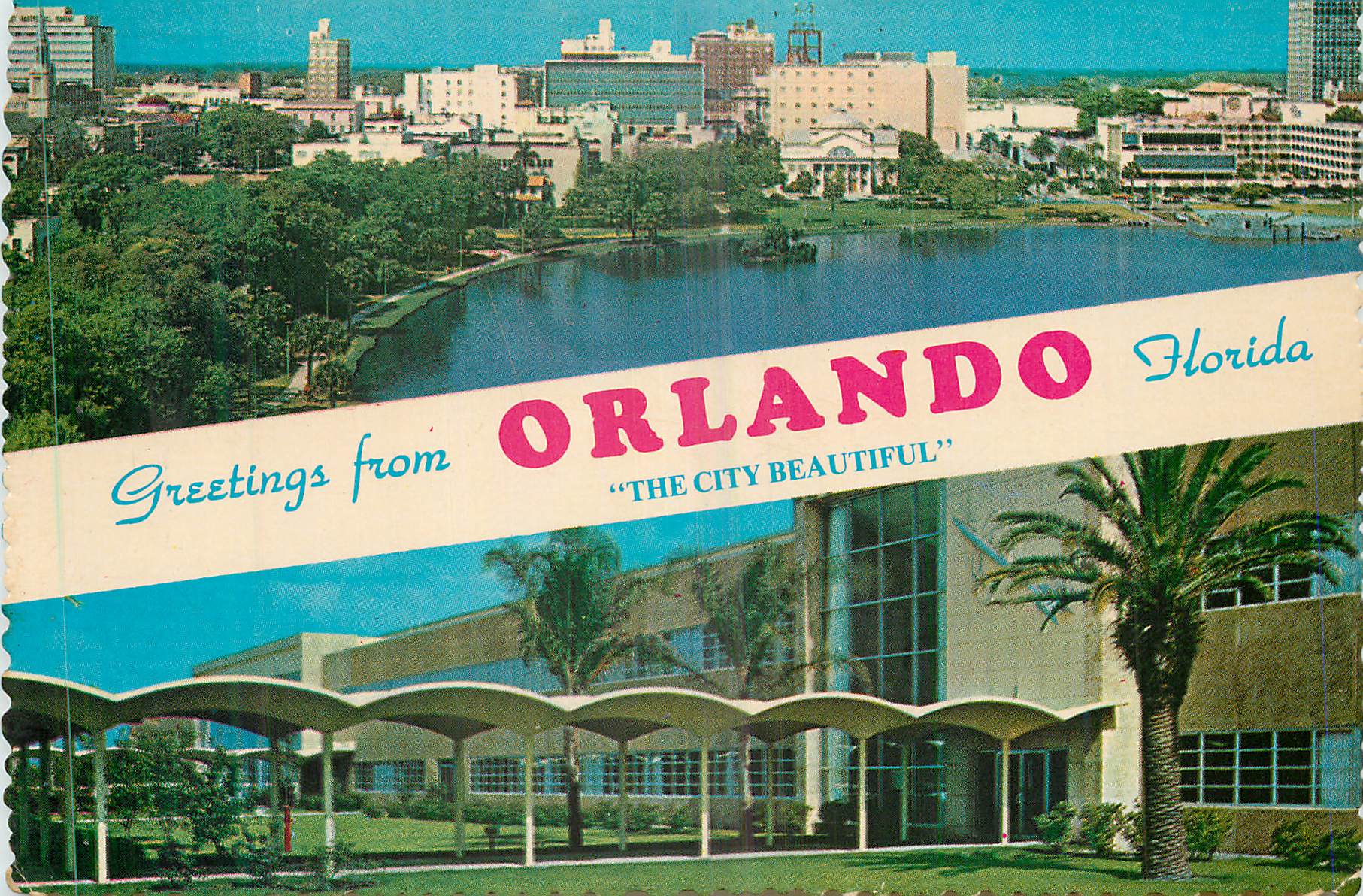 CPM Greeting from Orlando Florida The City Beautiful