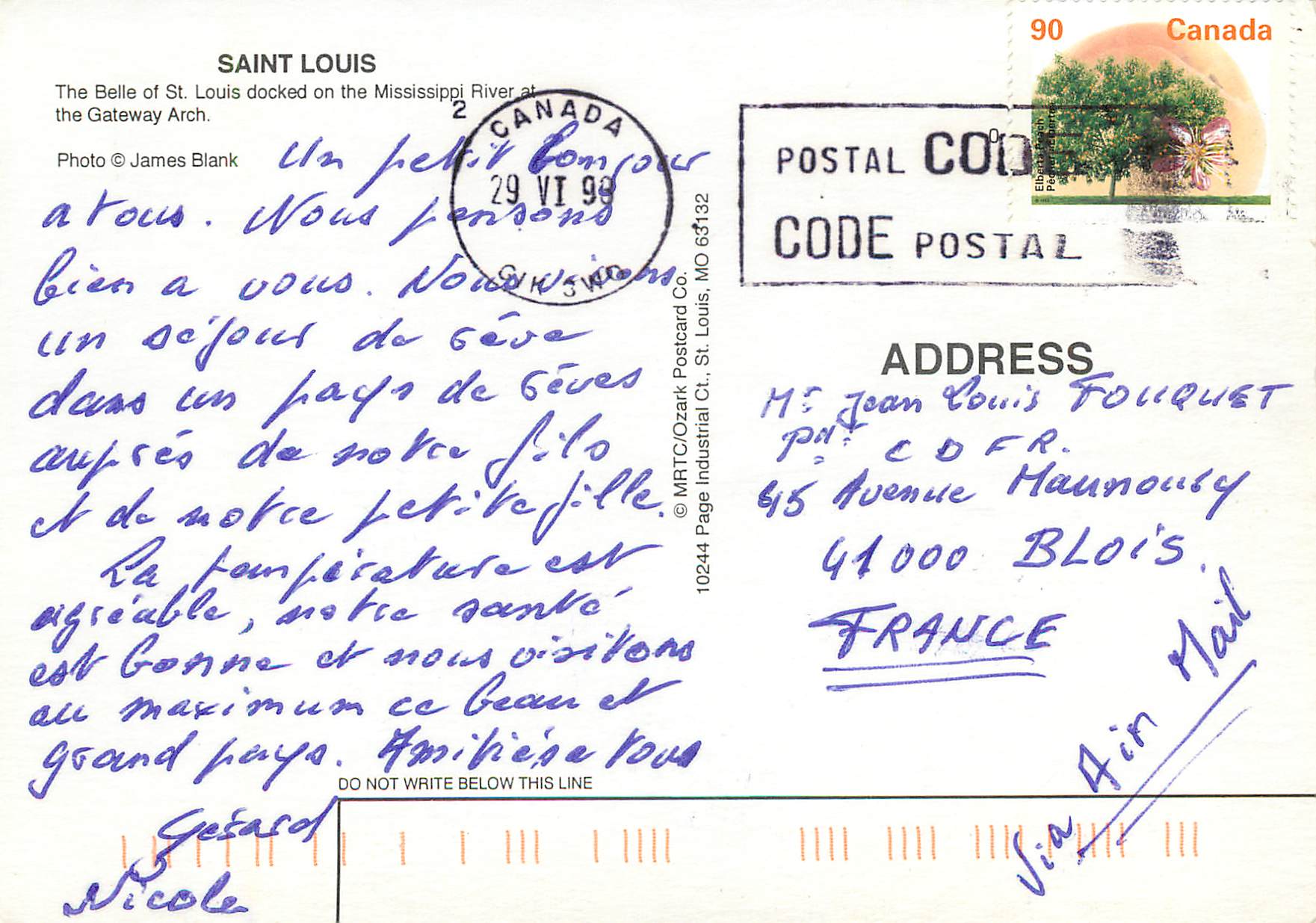 CPM St Louis Bateau — Back
