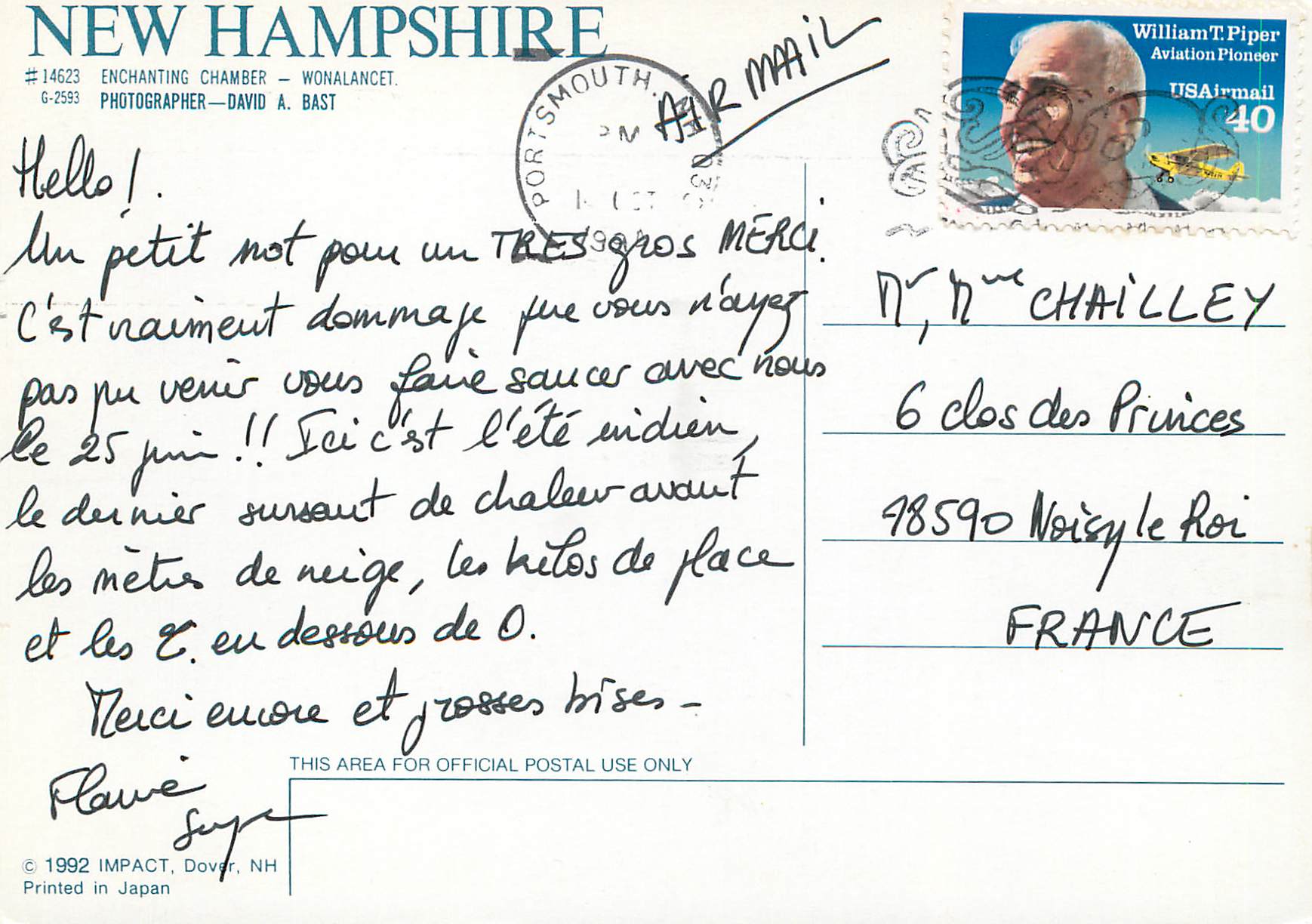 CPM New Hampshire — Rückseite
