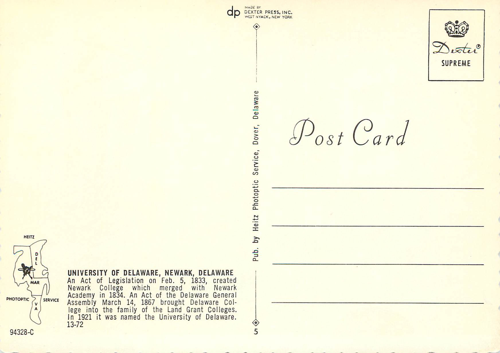 CPM Old College University of Delaware — Rückseite