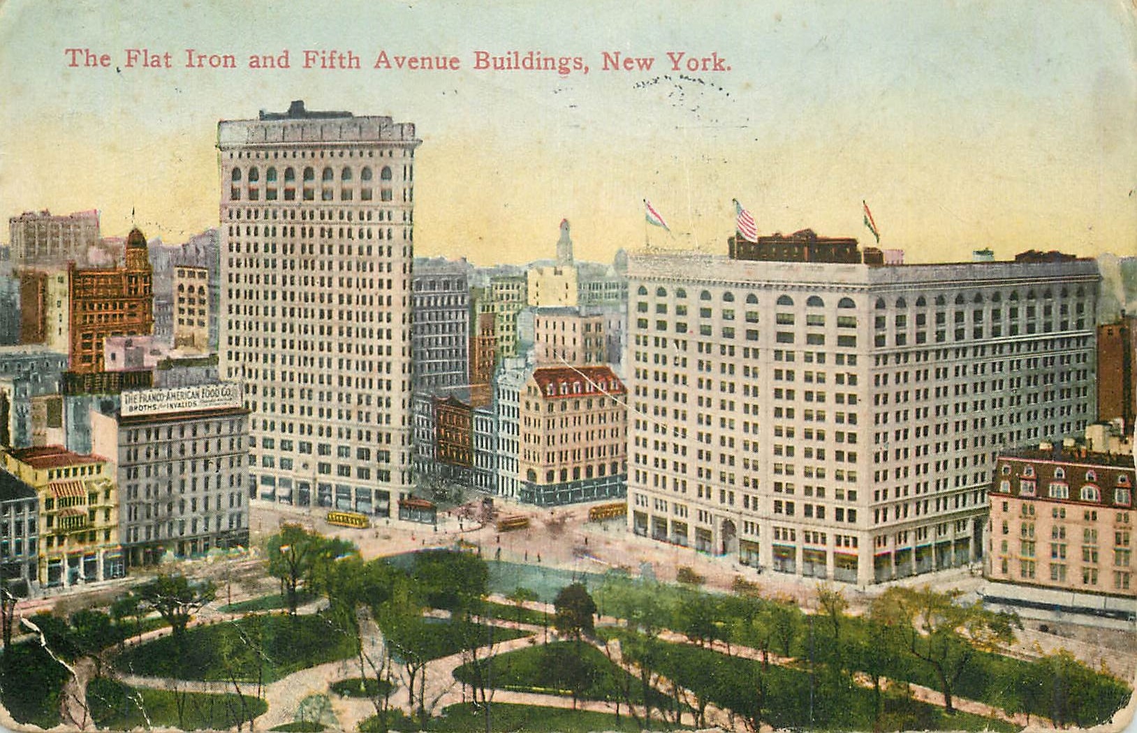 CPA The Flat Iron and Fifth Avenue Building New York