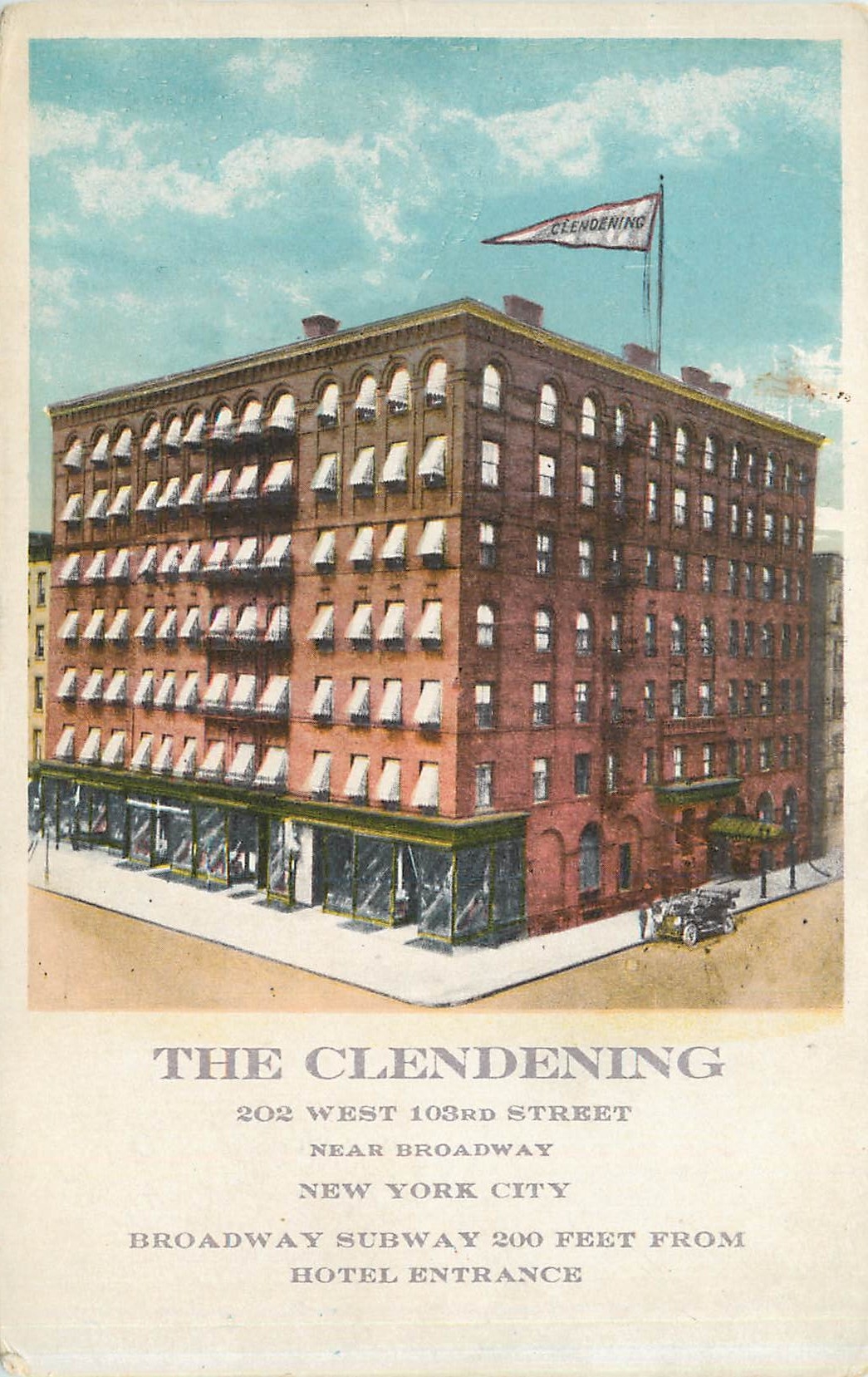Hôtel Clendening — 202 West 103rd Street — New York City