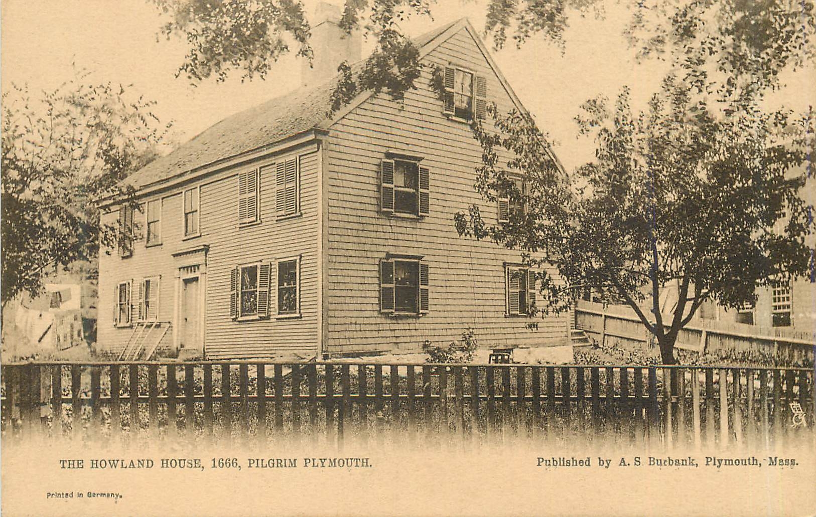 CPA the Howland House 1666 Pilgrim PLymouth