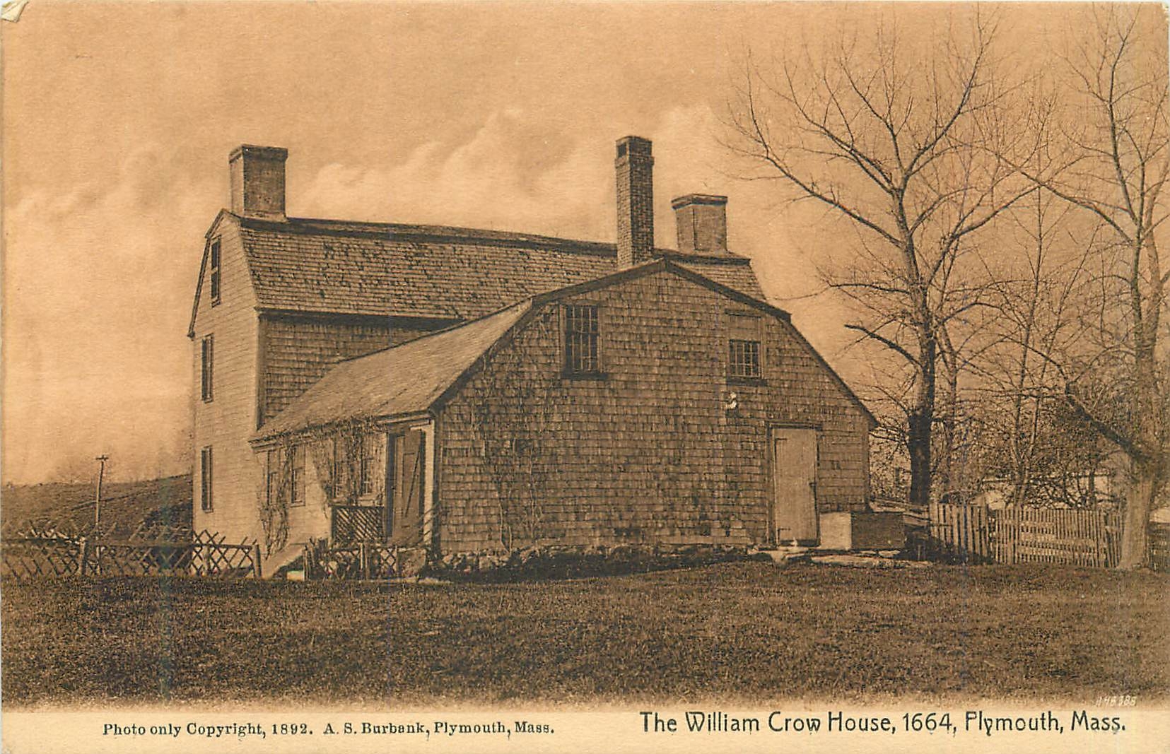 CPA The William Crow House 1664 Plymouth Mass