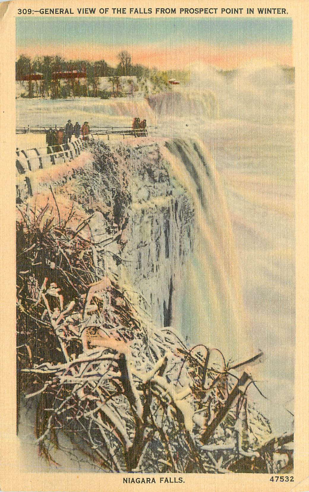 CPA General View of the Falls from Prospect Point in Winter
