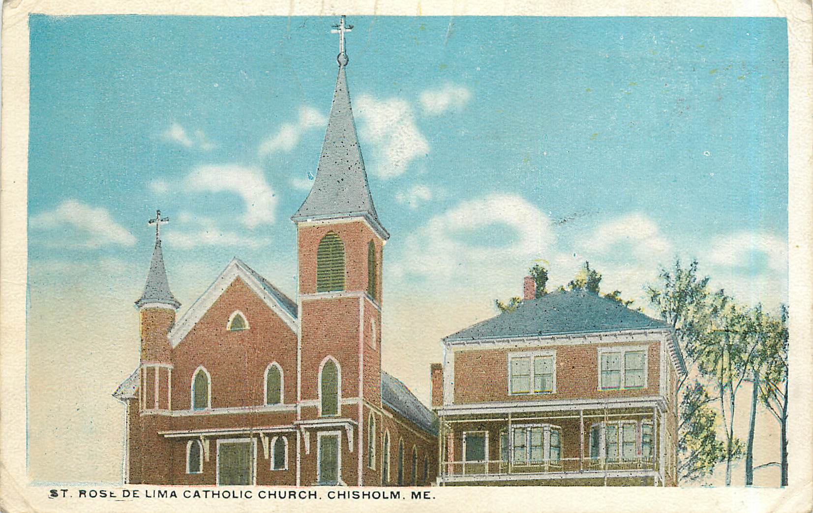 CPA ST Rose de Lima Catholic church Chisholm Me