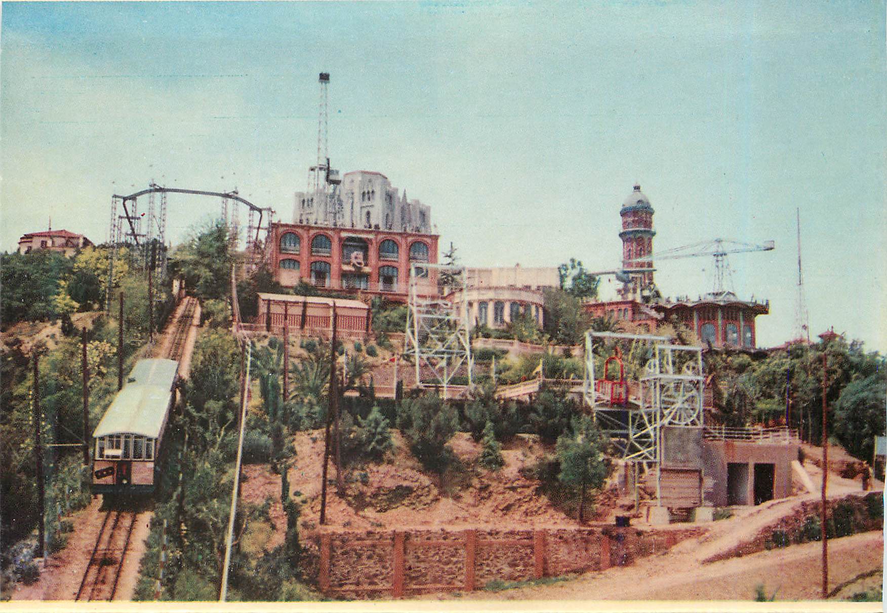 CPM Barcelona Cumbre Del Tibidabo Funiculaire Tramway
