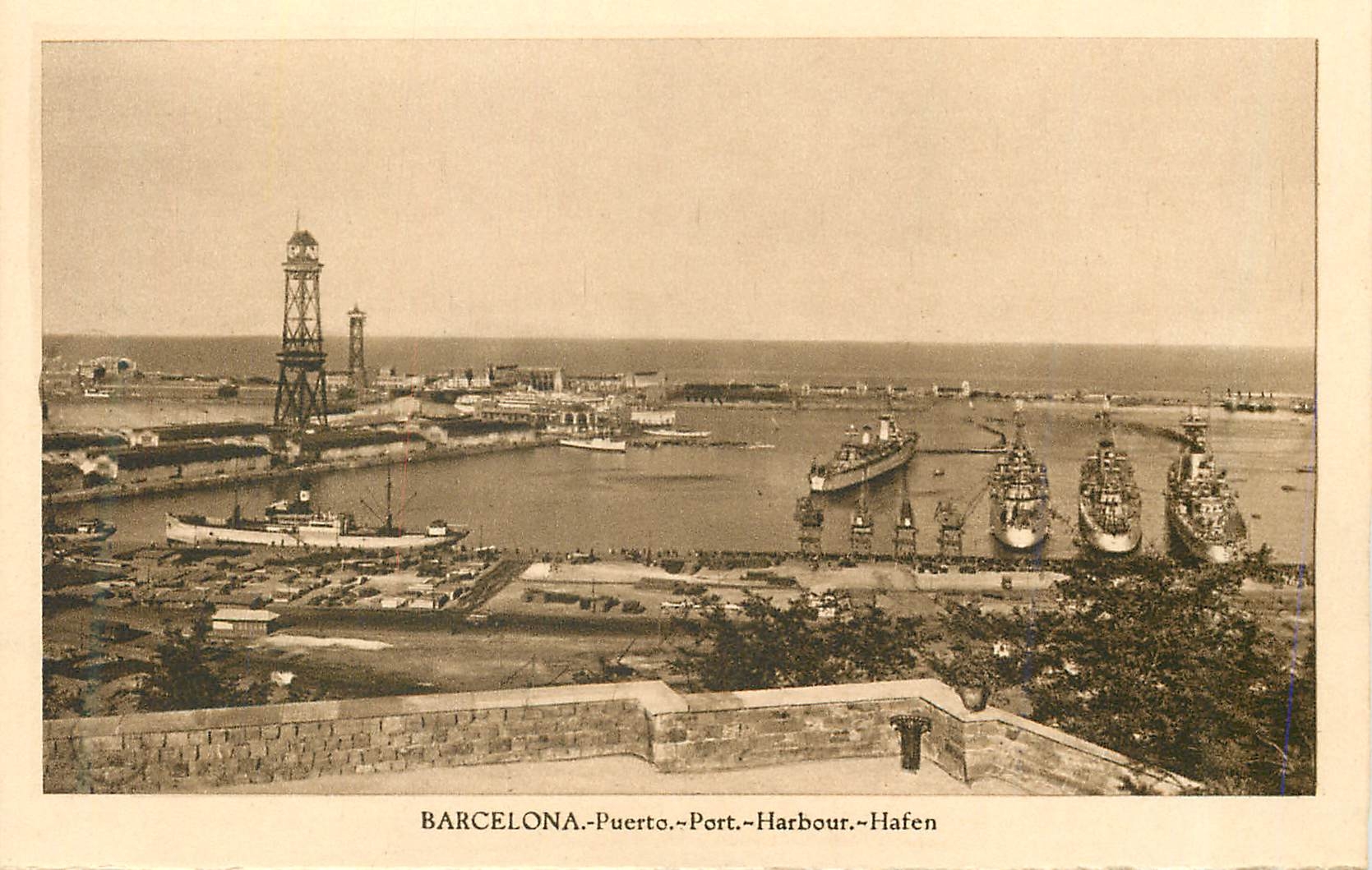CPA Barcelona Port Bateaux