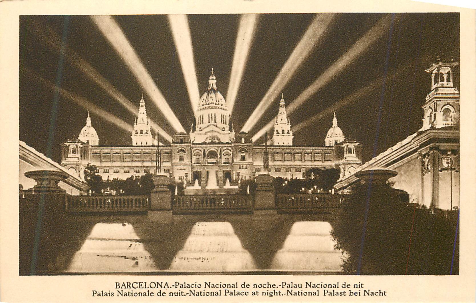 CPA Barcelona Palais Nationale de Nuit