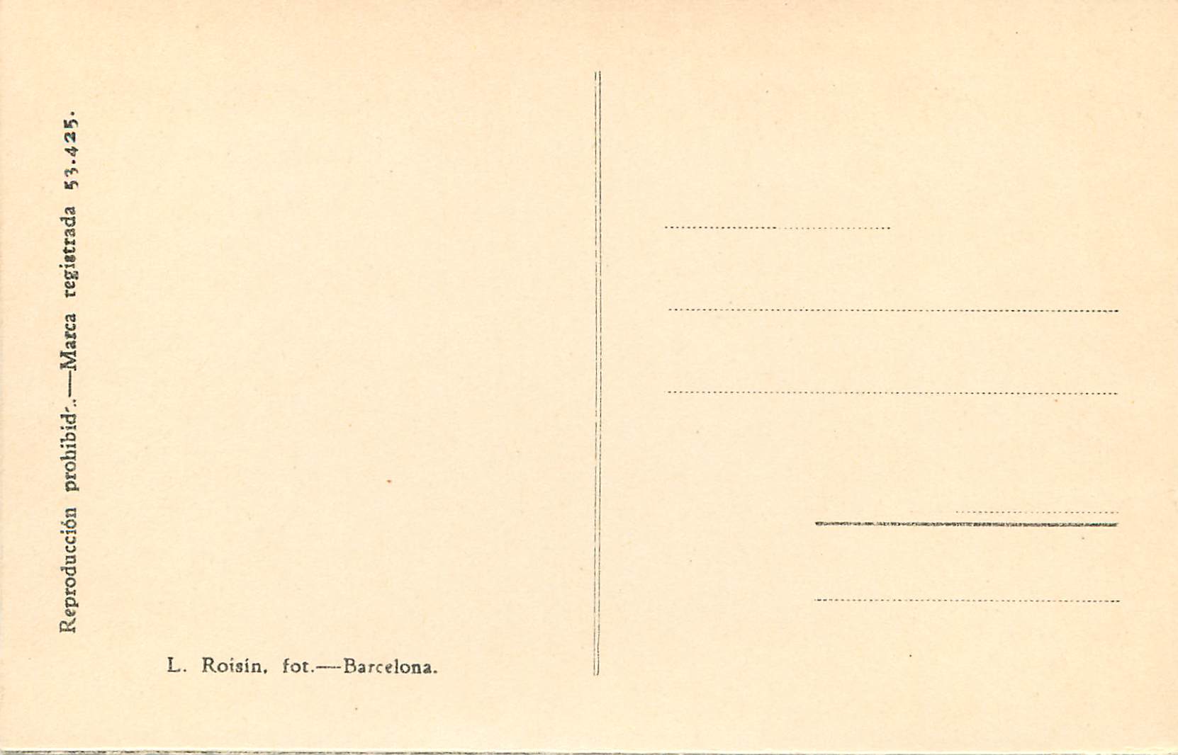 CPA Barcelona Hopital Saint Paul — Rückseite