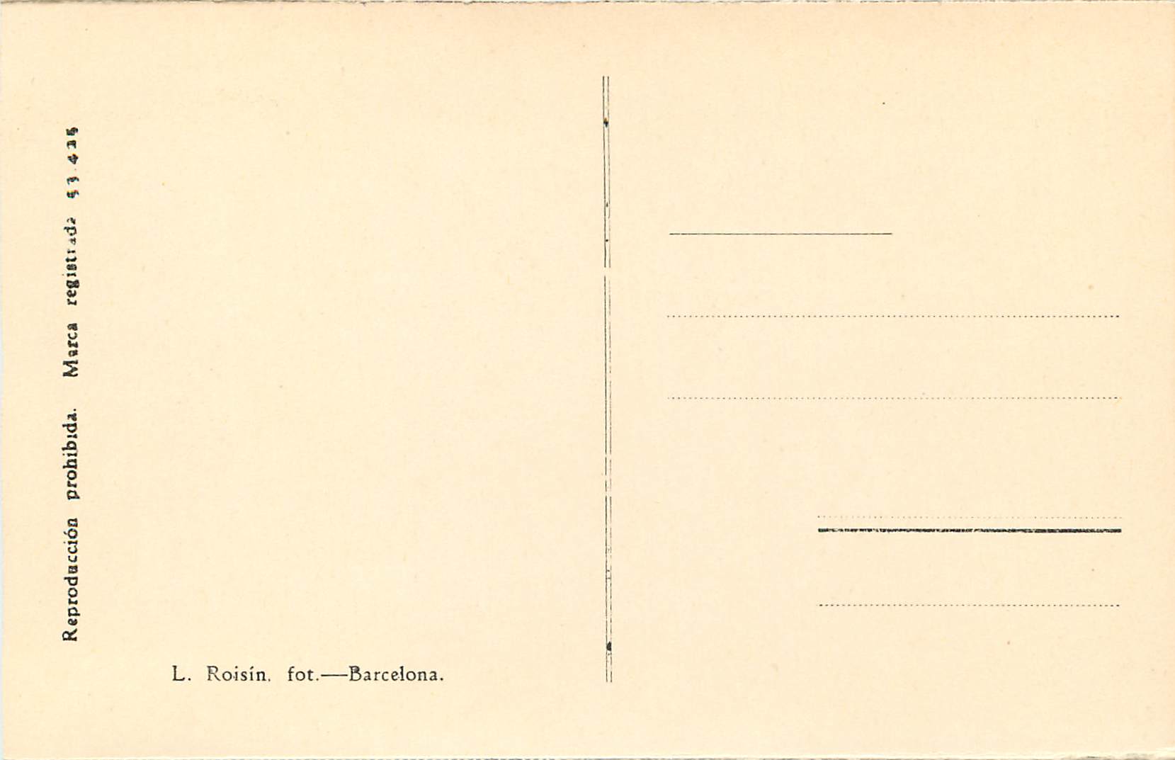 CPA Barcelona Arc de Triomphe Tramway — Rückseite