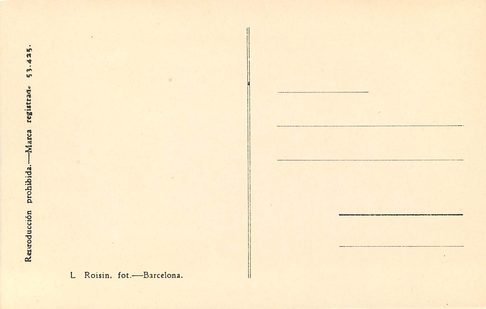CPA Barcelona Place de Catalogne Dirigeable Zeppelin — Rückseite