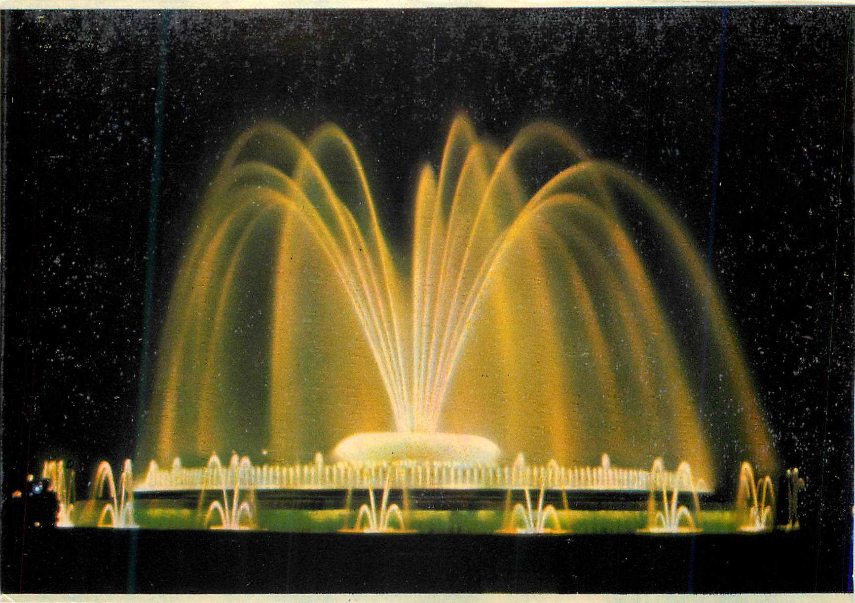 CPM Barcelona Espana Parc de Montjuich Fontaine Lumineuse