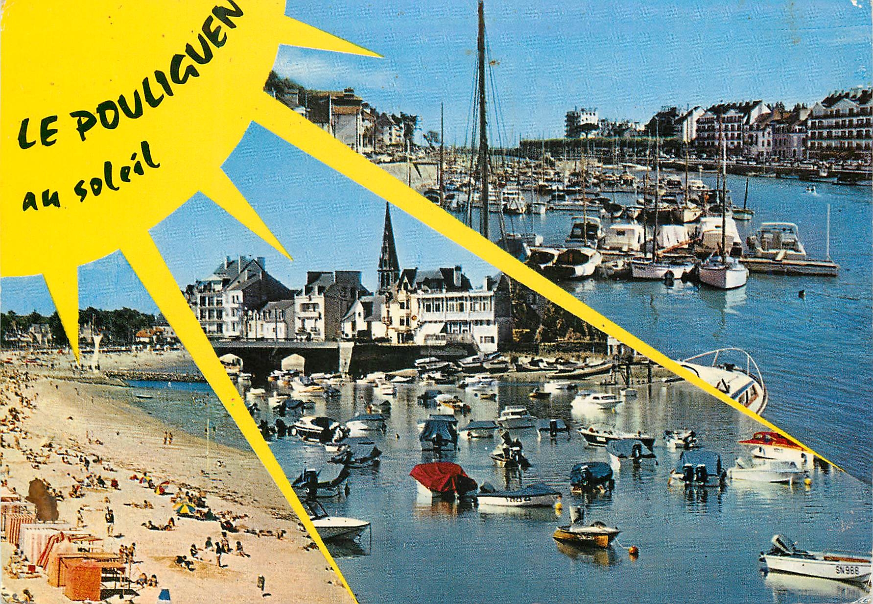 CPM Le Pouliguen au Soleil Plage du Nau L'arriere Port Le Port