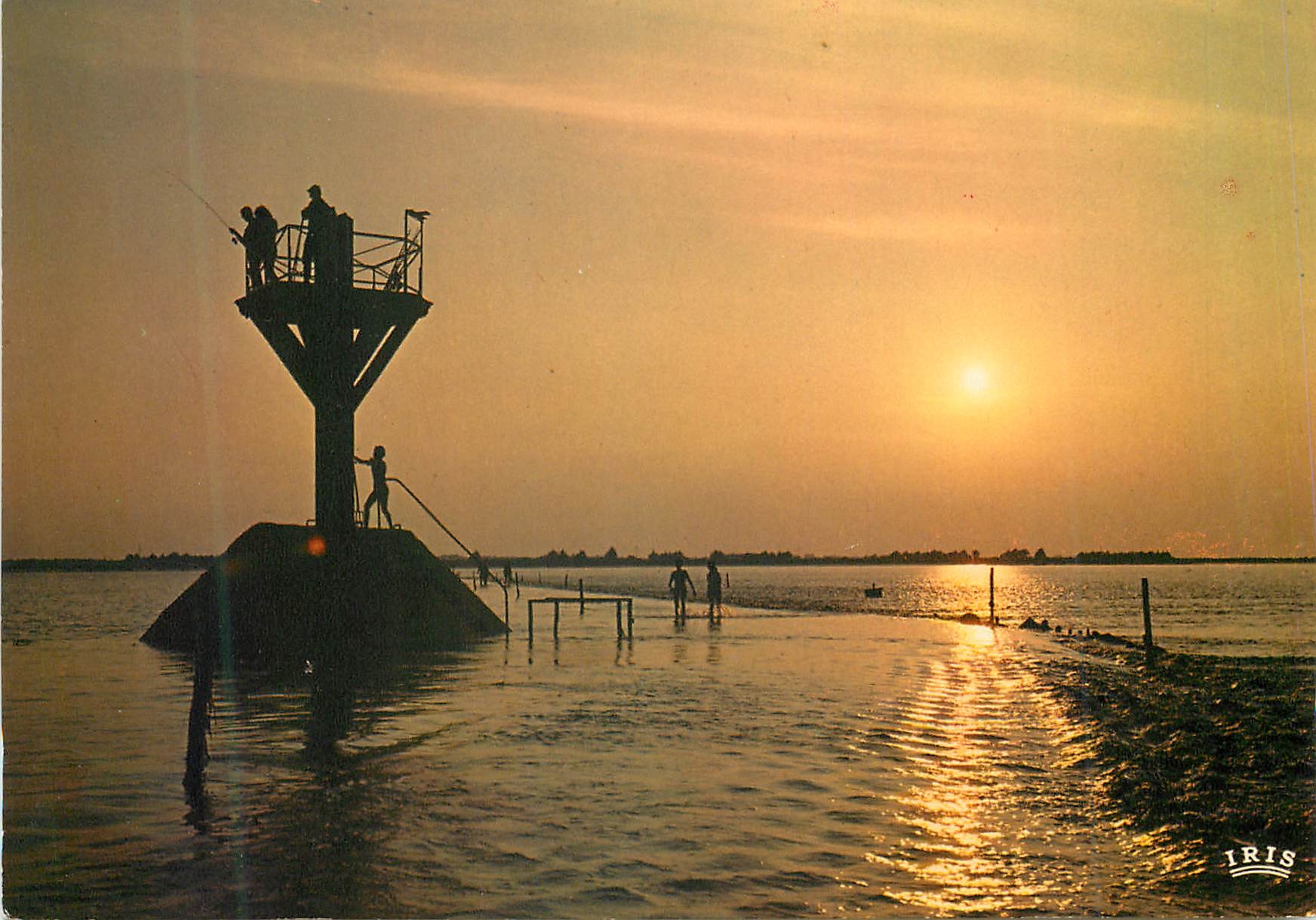 CPM Ile de Noirmoutier Coucher de Soleil Sur le Passage du Gois