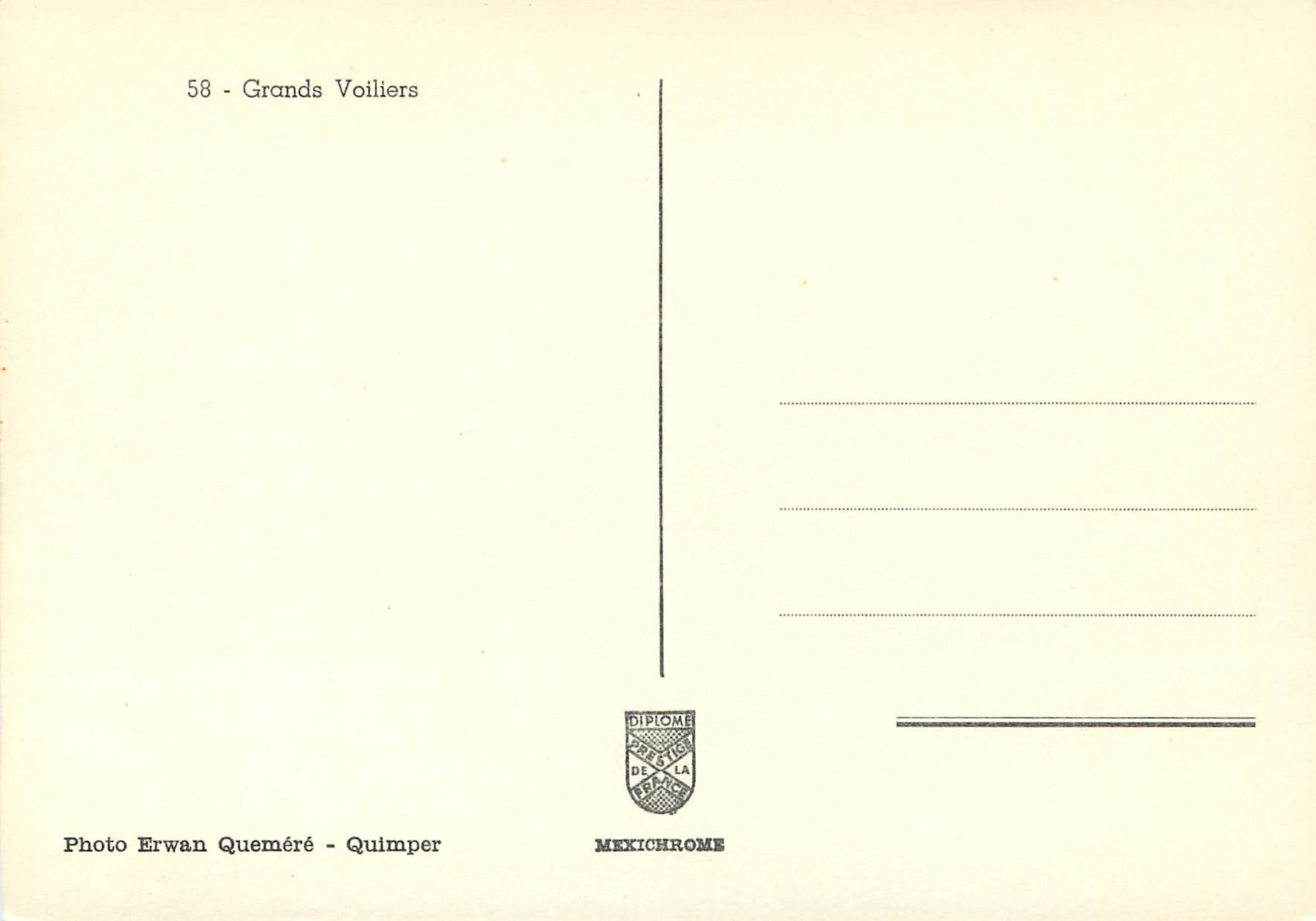 CPM Grands Voiliers — Verso