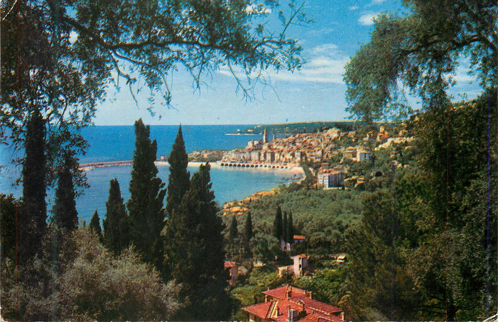 CPM Les Cites Merveilleux de la Cote d'Azur Menton (A M)Vue Generale Prise a Travers les Oliviers