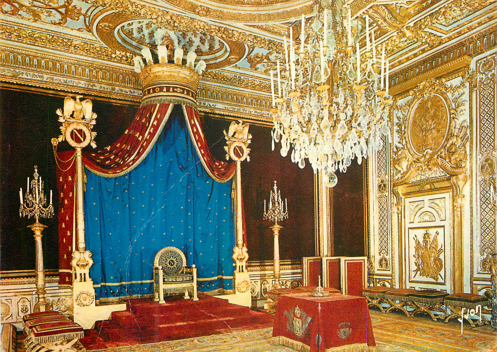 CPM Couleur et Lumiere de France Chateau de Fontaine Bleu (Seine et Marne) La salle du Trone