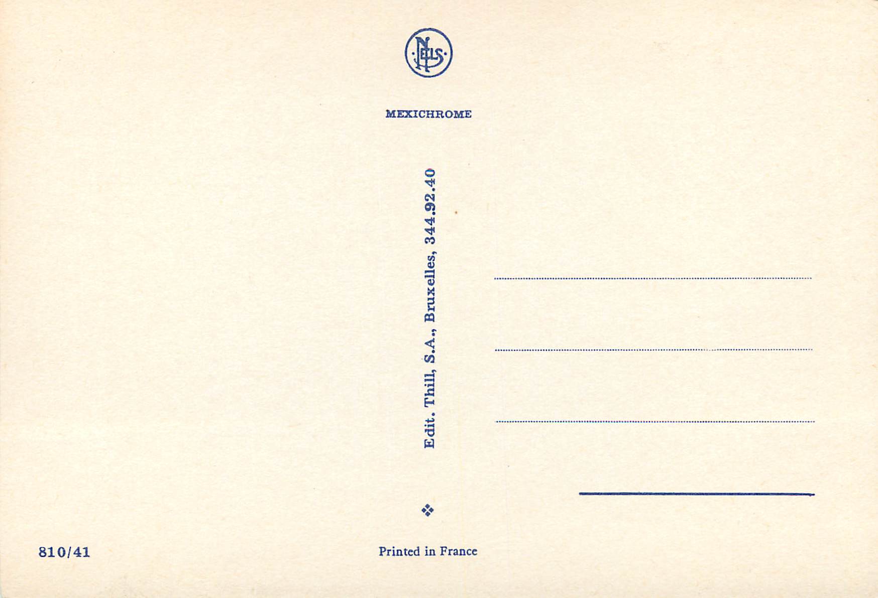 CPM Paysage France — Verso