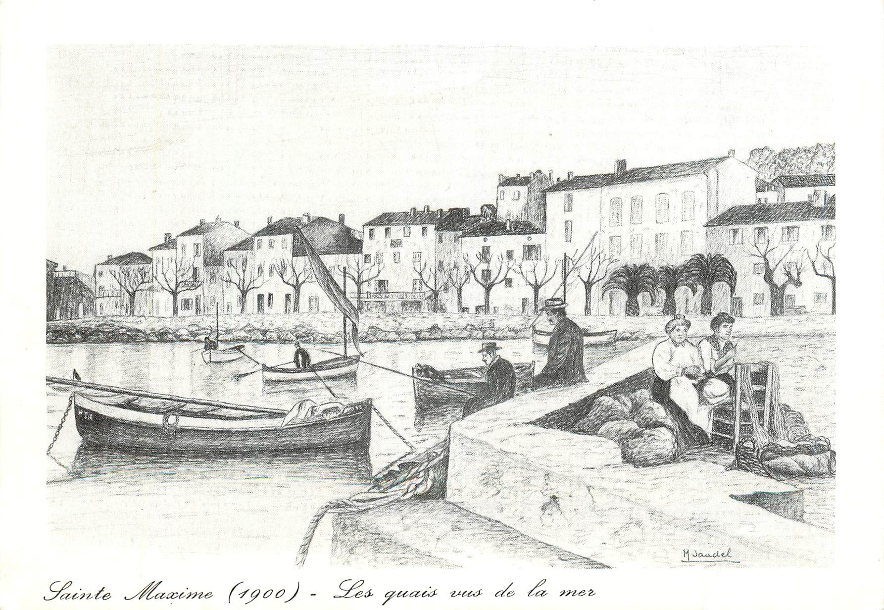 CPM Sainte Maxime a la Belle Epoque les Quais vus de la Mer