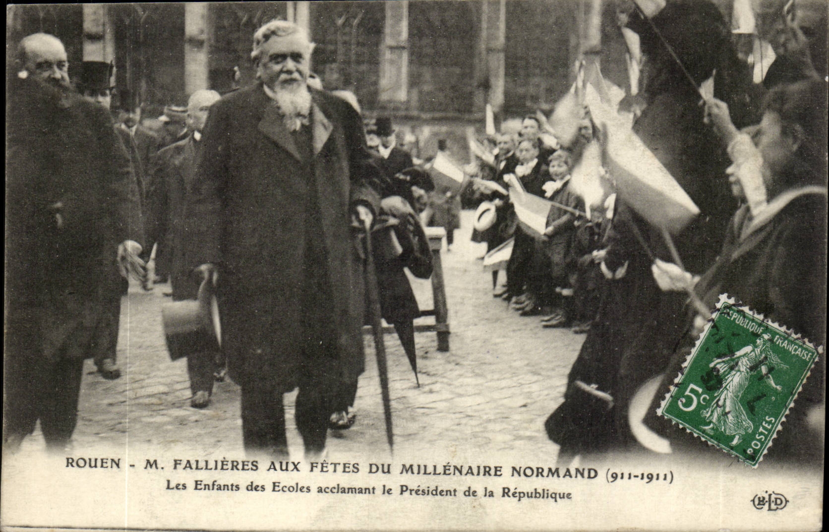 Rouen CPA M Fallieres aux fetes du millenaire Normand (911-1911) president de la repubique