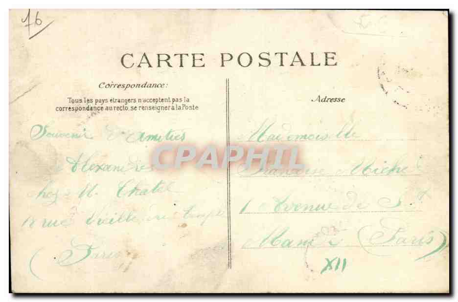 Rouen CPA M Fallieres aux fetes du millenaire Normand (911-1911) president de la repubique — Rückseite