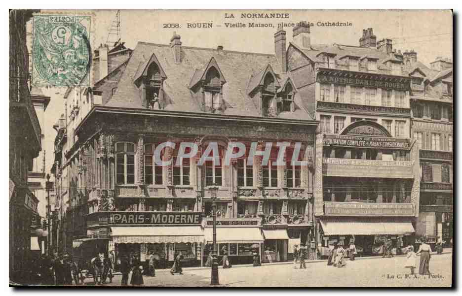 Rouen CPA Vieille maison place de la cathedrale