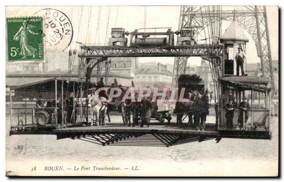 Rouen — El Puente Transbordador — LL.