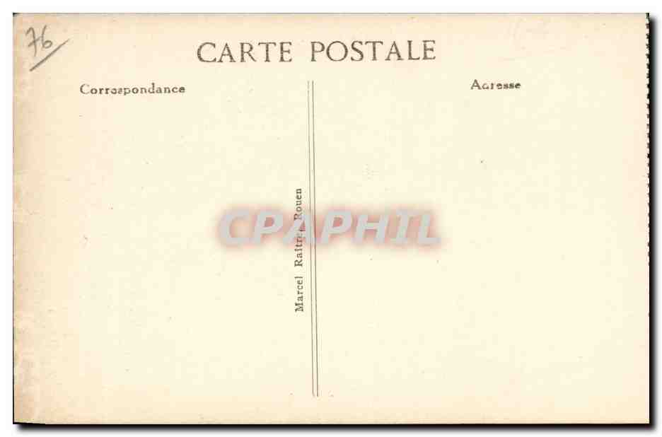 Rouen CPA Vue des quais et de la Seine (bateau) — Verso