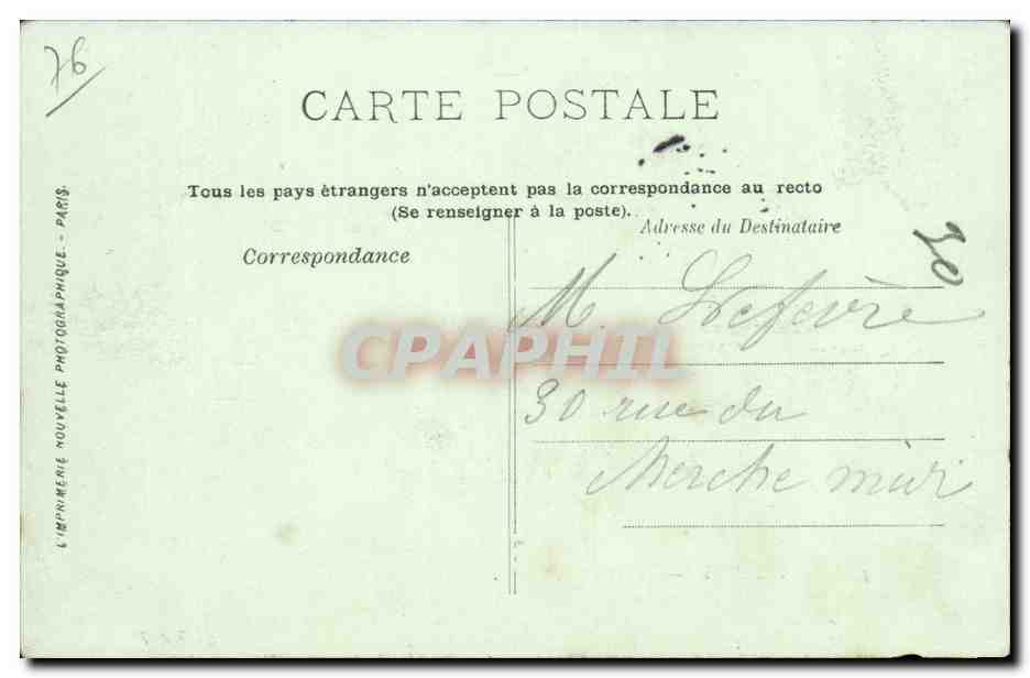 Le Treport CPA Vue generale — Rückseite