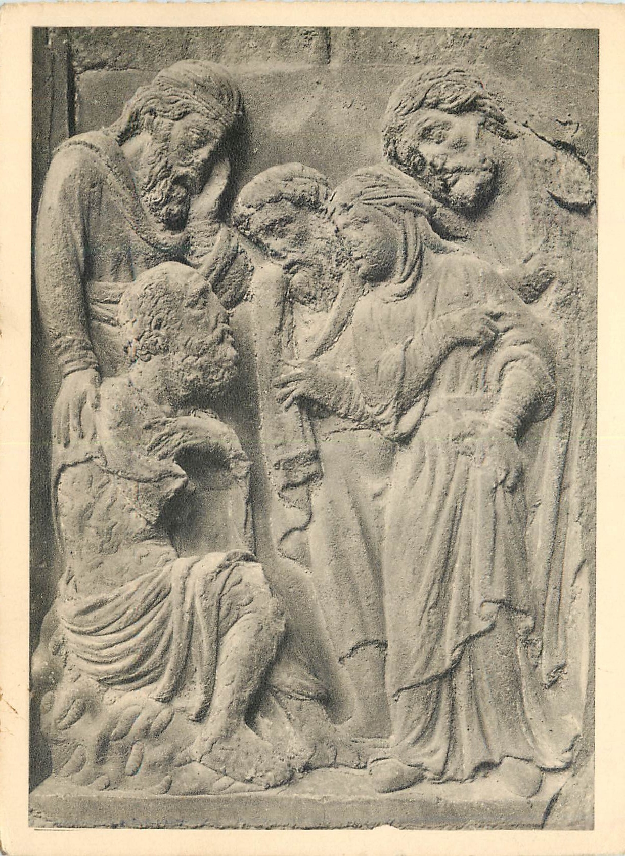 Portail du Jugement Dernier — bas-relief d'un contrefort — Éditions Notre-Dame de Paris, Paris