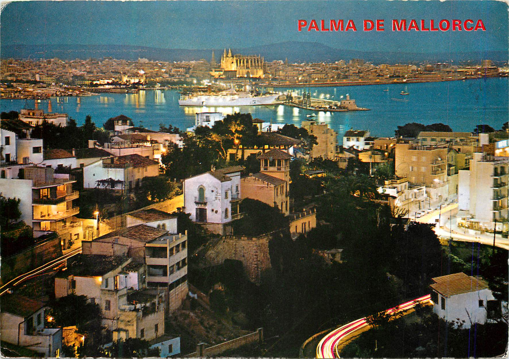 CPM Palma de mallorca (Mallorca) vue generale la nuit