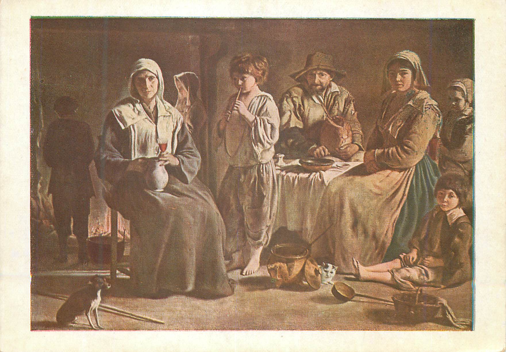 CPM Louis lenain famille de paysans dans un interieur